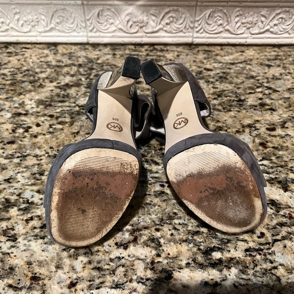 Michael Kors Suede 5” Mirrored Thick Heels with Zipper Size 8 - Picture 14 of 14